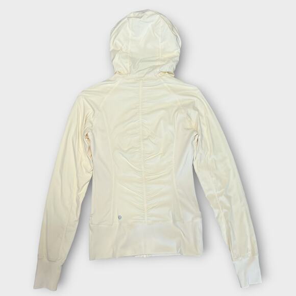 Lululemon In Flux Jacket SIZE 8 Cream Off White Luon Swift Lightweight Thumbhole - Picture 4 of 12